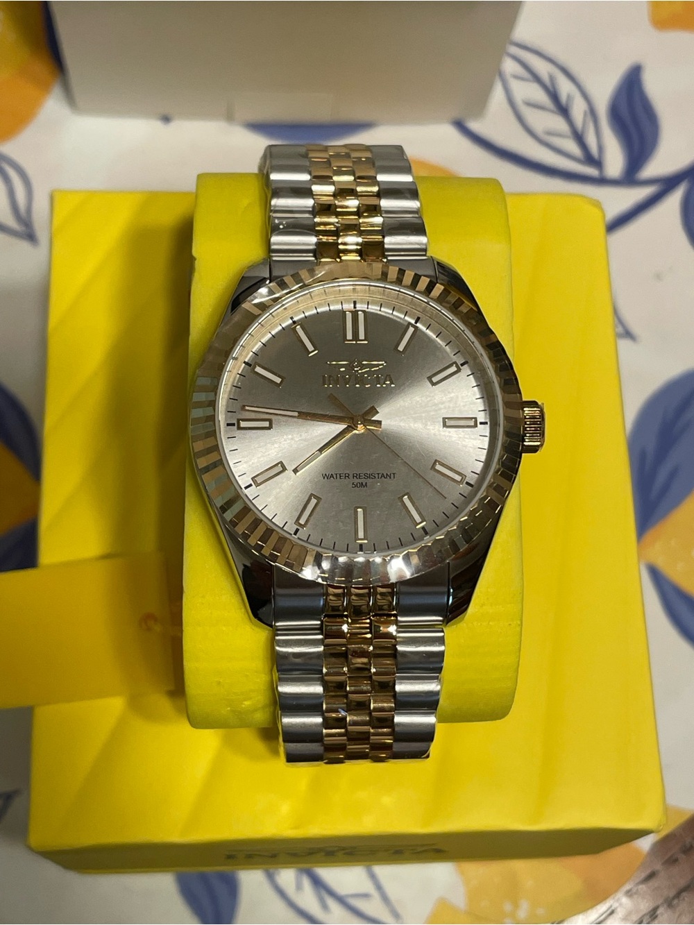 Invicta Men’s Two-Tone Silver and Gold Bracelet Watch with Silver Dial
